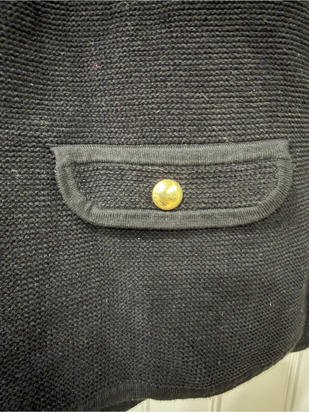 NWOT Barbour Loretta Knit Black Open-Front Lady Jacket with Gold Button Accents - Picture 5 of 9
